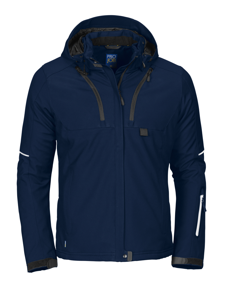 3413 DAMES GEVOERDE SOFTSHELL JAS - MARINE