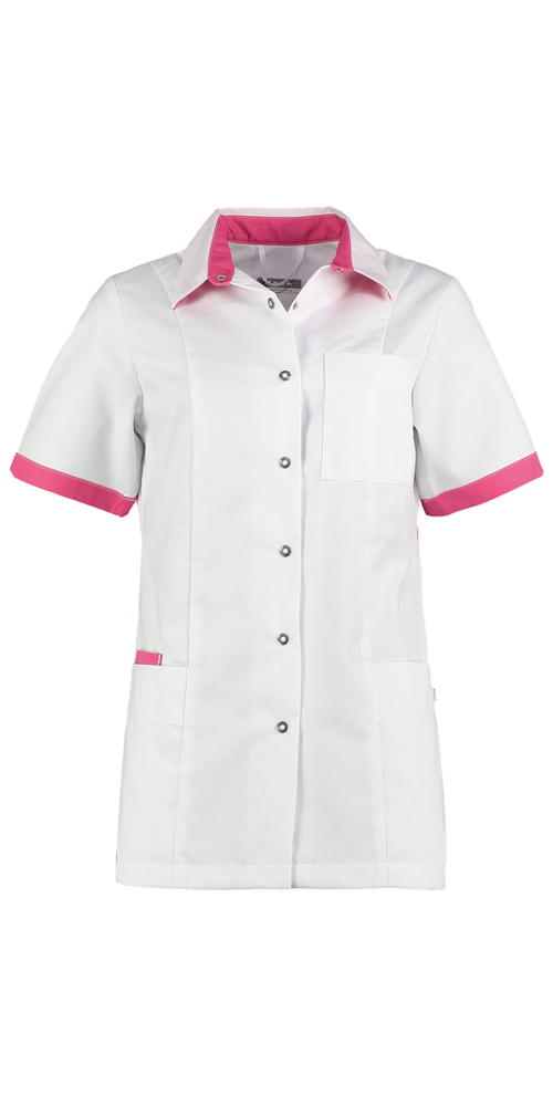 Damesjasje Fijke - Wit met roze contrast