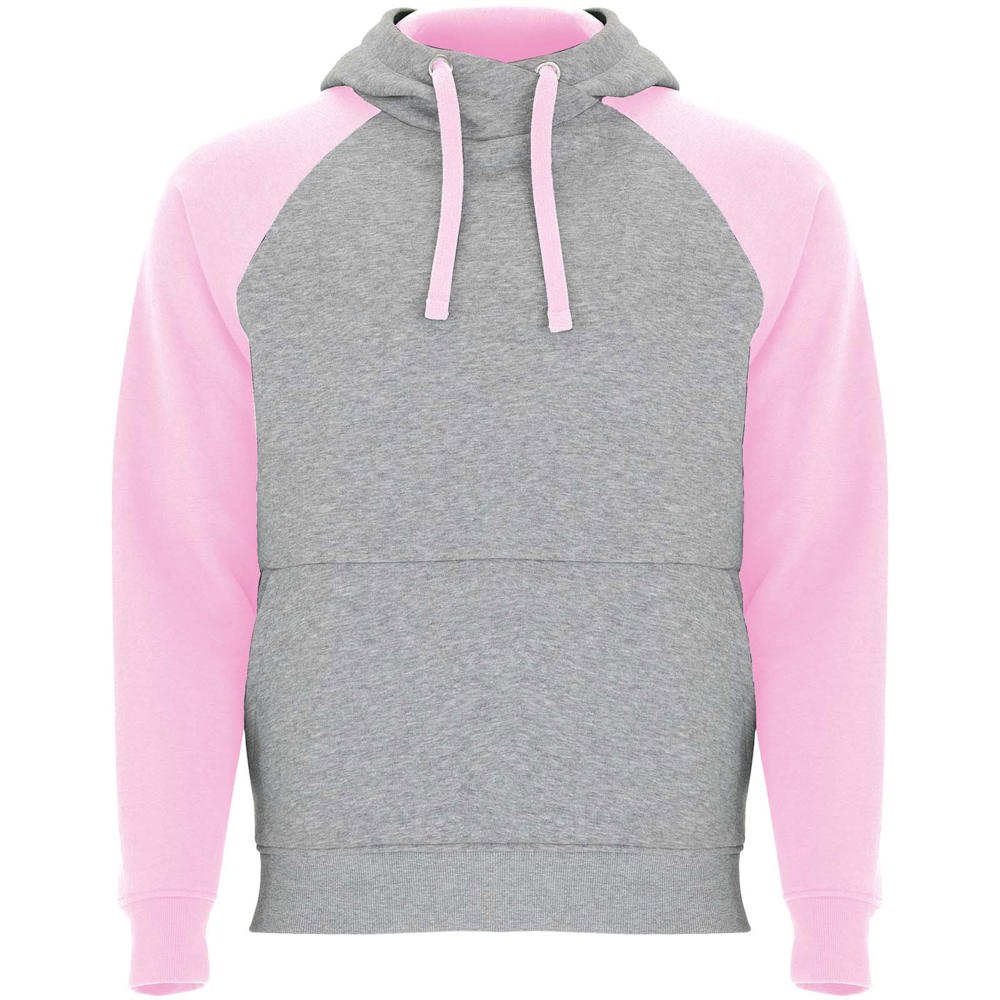 Badet 280 g/m² unisex tweekleurige hoodie - Gemêleerd grijs, Lichtroze