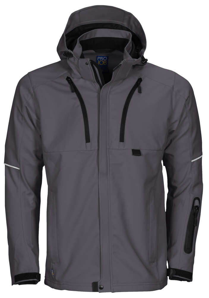 3406 SOFTSHELL JAS - Grijs