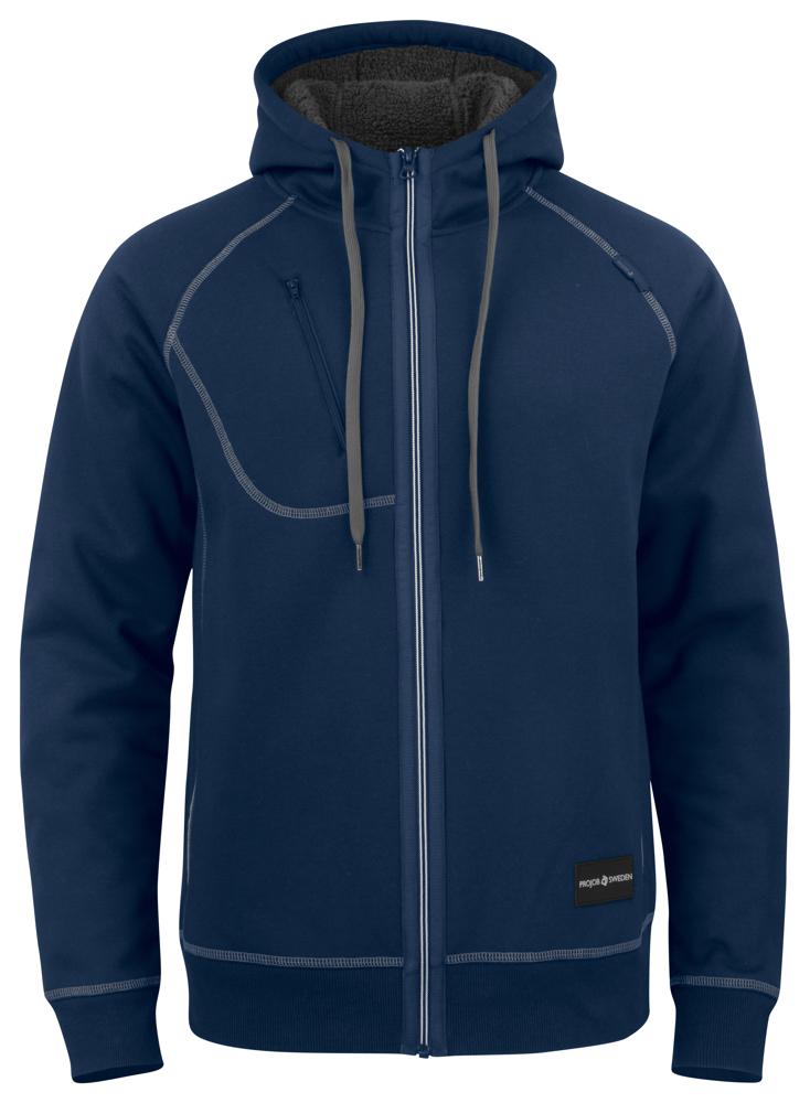 2130 HOODIE MET TEDDYVOERING - MARINE
