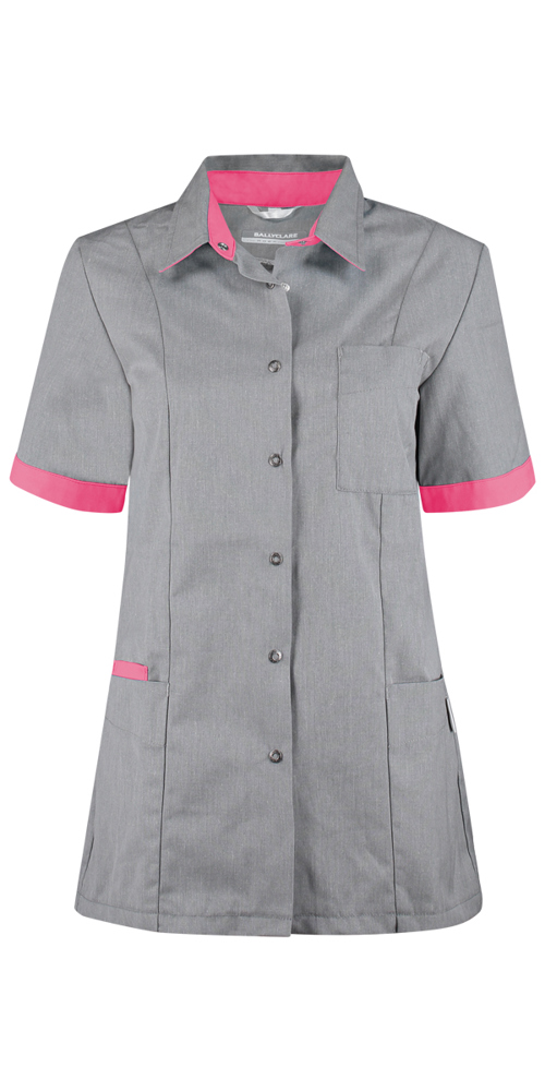 Damesjasje Fijke - Grijs mêlee met roze contrast