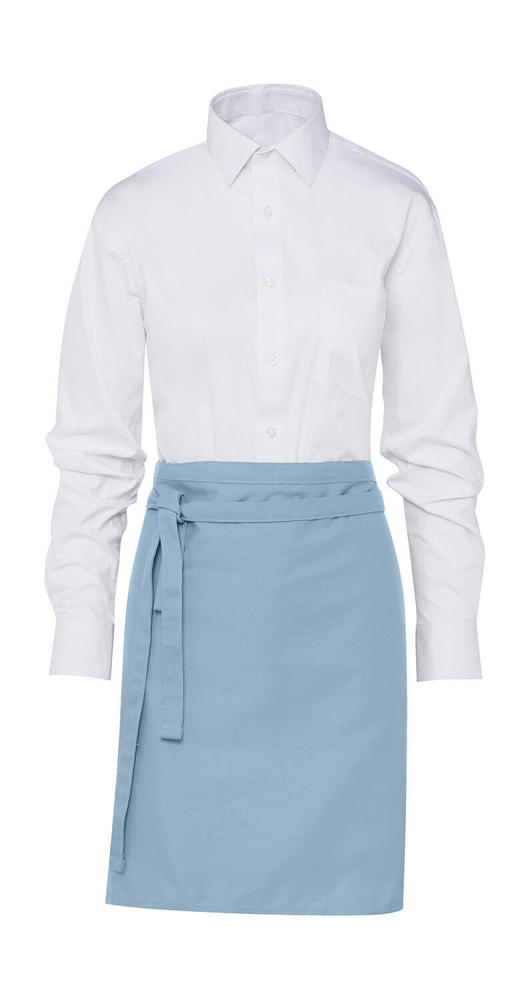 BRUSSELS Short Bistro Apron - sky blue
