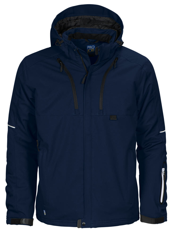3407 GEVOERDE SOFTSHELL JAS - MARINE