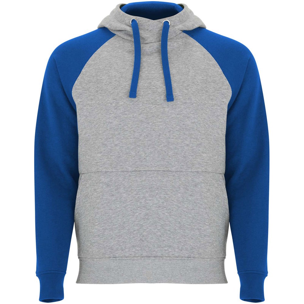 Badet 280 g/m² unisex tweekleurige hoodie - Gemêleerd grijs, Koningsblauw