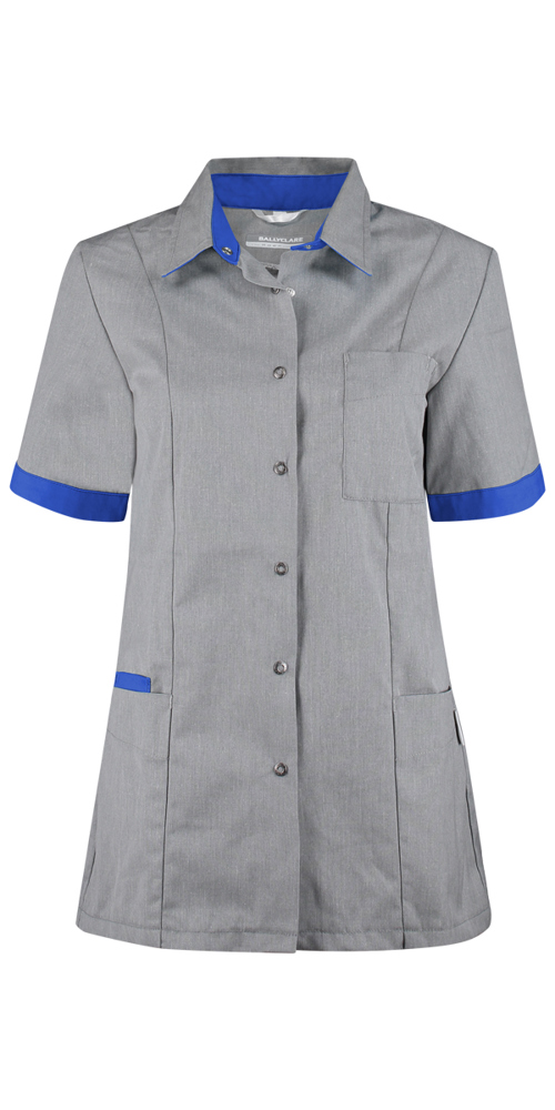 Damesjasje Fijke - Grijs mêlee met korenblauw contrast