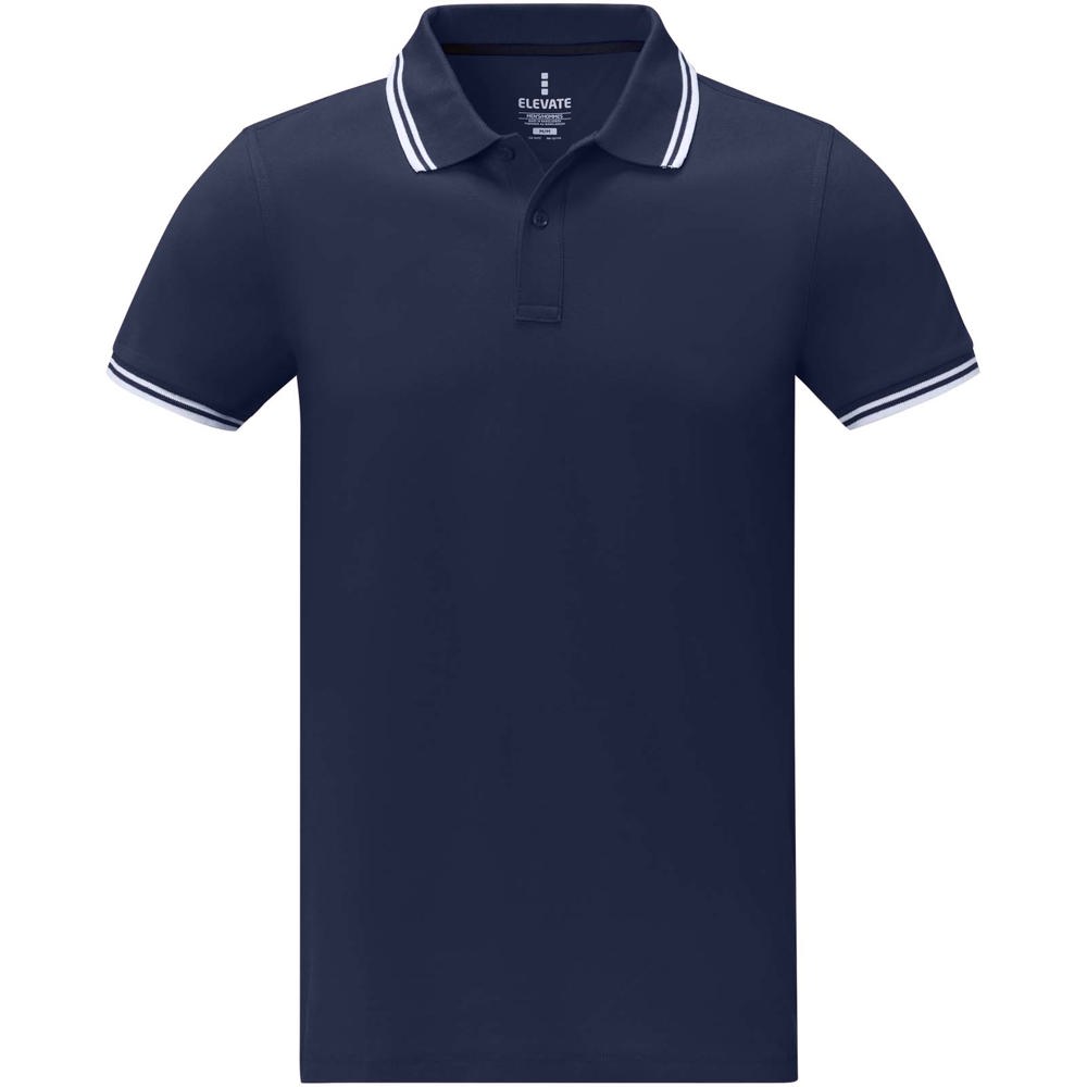 Amarago 200 g/m² tipping herenpolo met korte mouwen